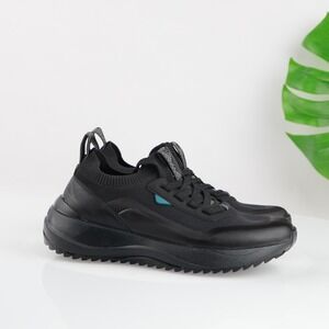 Vessi Womens Stormburst Low Top Boot Sneaker Size 7 Waterproof Black Shoe LaceUp